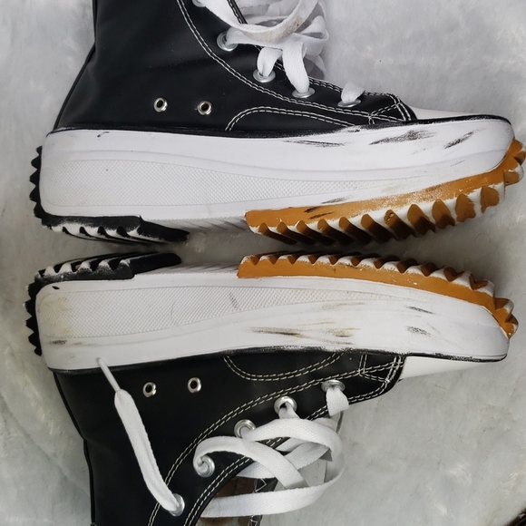 Colors Fashion Moda Black &White Leather Women's Boots Converse Size 7.5 - Picture 8 of 12